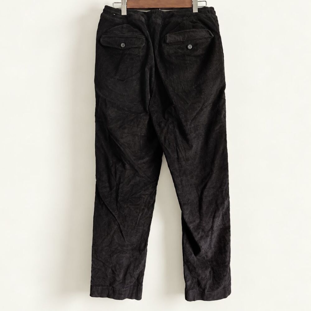 American Eagle Corduroy Pants M Tall NWT Black Pull On Drawstring Straight Leg - Picture 6 of 13